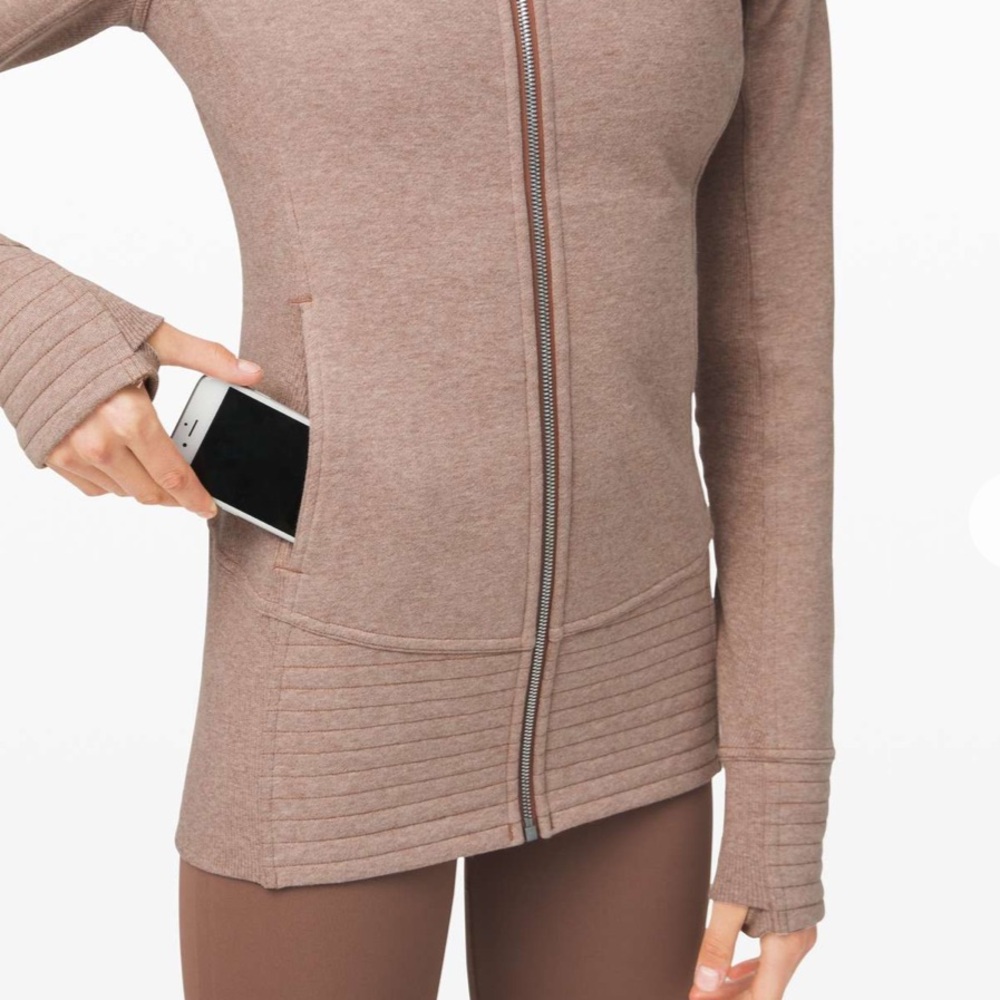 Lululemon Radiant Jacket II Heathered Spanish Oak NWT Womens 10 EXPIRED Sweater! - Picture 3 of 9